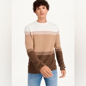 DKNY: Marled Stripe Crewneck Sweater